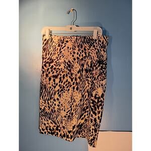 Analogy Womens Animal Print Skirt Size 10